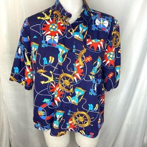 Vintage Deans Of Scotland Nautical Novelty Shirt